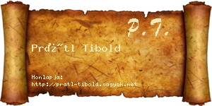Prátl Tibold névjegykártya
